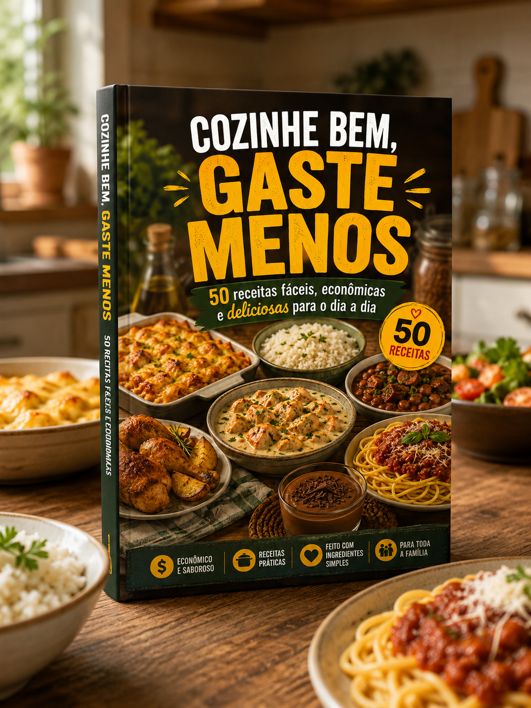 Capa do ebook 50 Receitas Fáceis e Econômicas